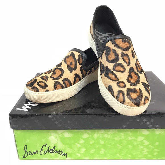 leopard slip on sneakers sam edelman